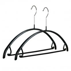 MAWA MAWA HANGERS Euro, 42-U, Pant Bar/Skirt Hook Hanger, Black