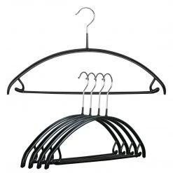 MAWA MAWA HANGERS Euro, 42-U, Pant Bar/Skirt Hook Hanger, Black