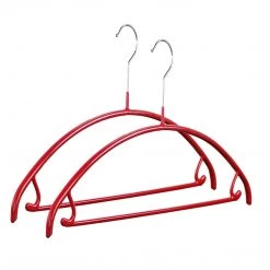 MAWA Euro, 42-U, Pant Bar/Skirt Hook Hanger, Red MAWA HANGERS