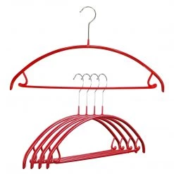 MAWA Euro, 42-U, Pant Bar/Skirt Hook Hanger, Red MAWA HANGERS