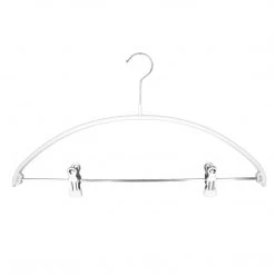 MAWA MAWA HANGERS Euro, 40-PK, Pant Bar With Two Clips, White
