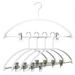 MAWA MAWA HANGERS Euro, 40-PK, Pant Bar With Two Clips, White