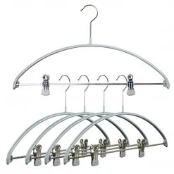 MAWA Euro, 40-PK, Pant Bar With Two Clips, Silver