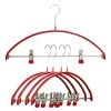 MAWA Euro, 40-PK, Pant Bar With Two Clips, Red MAWA HANGERS
