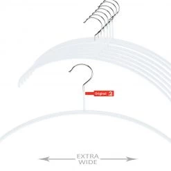 MAWA Euro, 46-P, Extra Wide Hanger, White MAWA HANGERS
