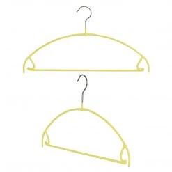 MAWA Euro Ultra Thin, 42-PTU, Pant Bar/Skirt Hook Hanger, Yellow