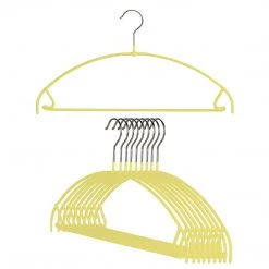 MAWA Euro Ultra Thin, 42-PTU, Pant Bar/Skirt Hook Hanger, Yellow