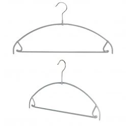 MAWA Euro Ultra Thin, 42-PTU, Pant Bar/Skirt Hook Hanger, Silver MAWA HANGERS