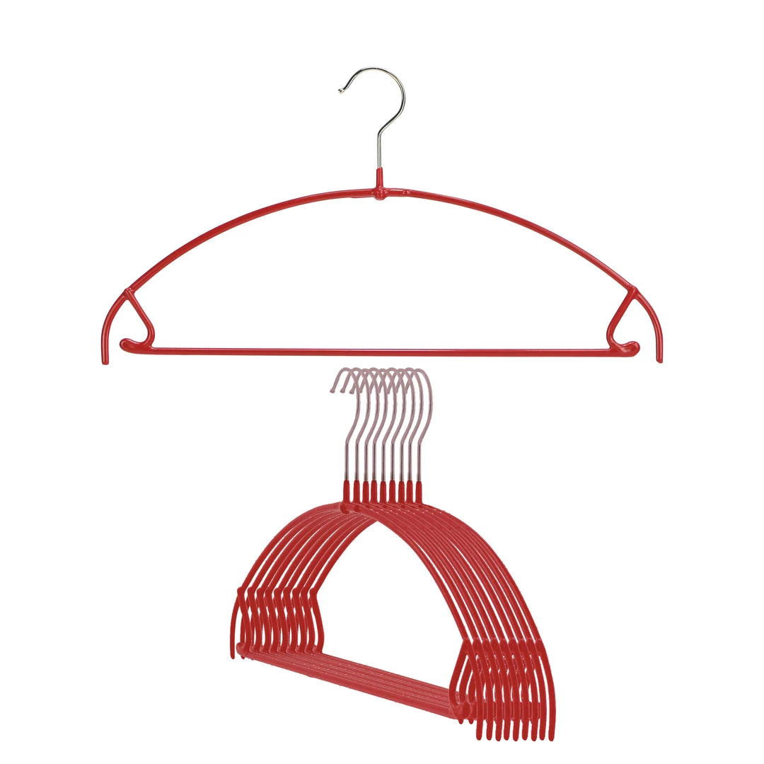 MAWA Euro Ultra Thin, 42-PTU, Pant Bar/Skirt Hook Hanger, Red MAWA HANGERS 3 MAWA Euro Ultra Thin, 42-PTU, Pant Bar/Skirt Hook Hanger, Red MAWA HANGERS