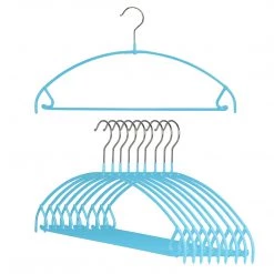 MAWA Euro Ultra Thin, 42-PTU, Pant Bar/Skirt Hook Hanger, Blue MAWA HANGERS