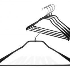 MAWA MAWA HANGERS BodyForm, 42-LS, Pant Bar Hanger, Black