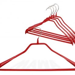 MAWA BodyForm, 42-LS, Pant Bar Hanger, Red MAWA HANGERS