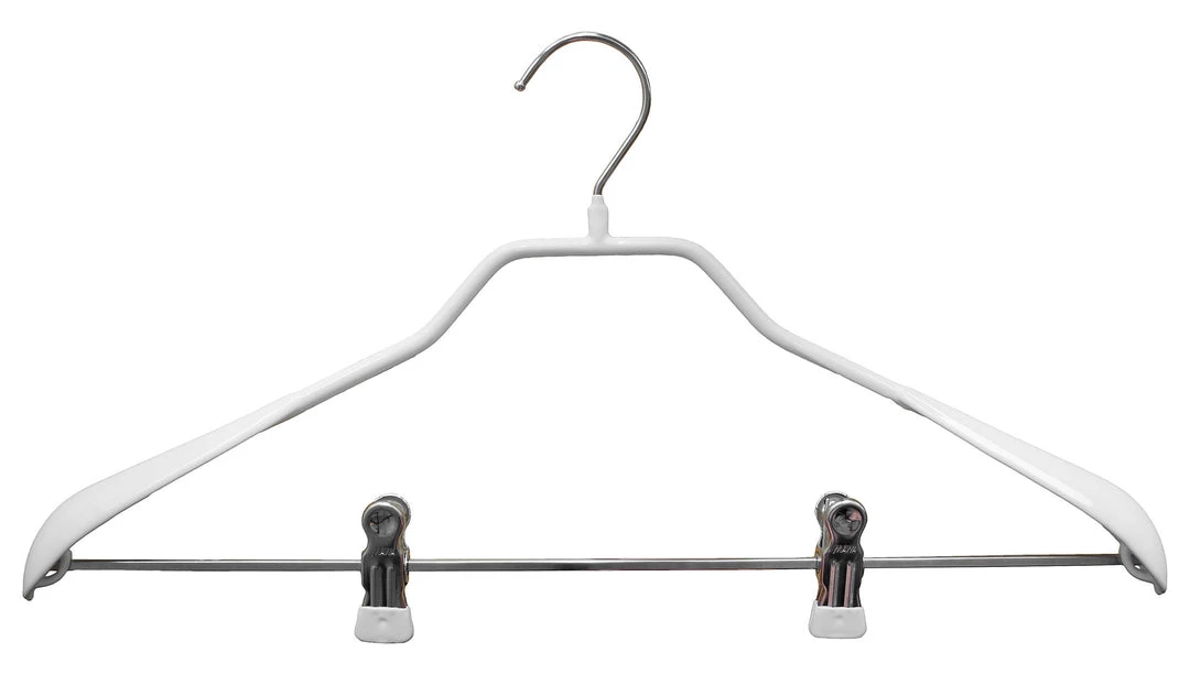 MAWA MAWA HANGERS BodyForm, 42-LK, Pant Bar With Clips, White 3 MAWA MAWA HANGERS BodyForm, 42-LK, Pant Bar With Clips, White