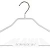MAWA MAWA HANGERS BodyForm, 46-L, Extra Wide Hanger, White
