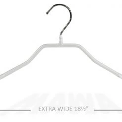 MAWA MAWA HANGERS BodyForm, 46-L, Extra Wide Hanger, White