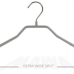 MAWA BodyForm, 46-L, Extra Wide Hanger, Silver