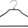 MAWA MAWA HANGERS BodyForm, 42-LS, Pant Bar Hanger, Black