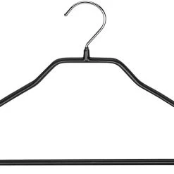 MAWA MAWA HANGERS BodyForm, 42-LS, Pant Bar Hanger, Black