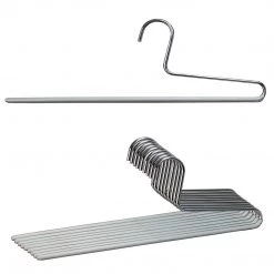 MAWA Trouser Hanger, KH-1, Single Rod, Silver
