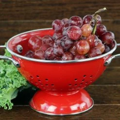 Calypso Basics Powder Coated Colanders, Various Sizes, Red