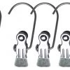 MAWA MAWA HANGERS Single Clip On Hook, K-1, Silver (Set Of 5)