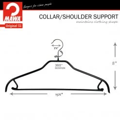 MAWA Silhouette, 41-FRS, Pant Bar/Skirt Hook Hanger, Black 11 MAWA Silhouette, 41-FRS, Pant Bar/Skirt Hook Hanger, Black