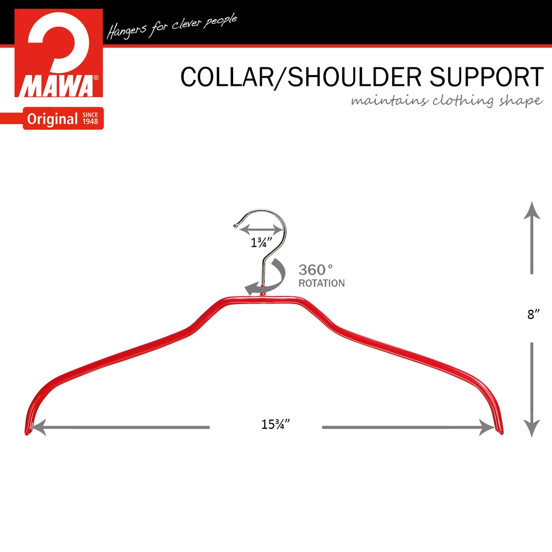 MAWA Silhouette, 41-F, Hanger, Red MAWA HANGERS 5 MAWA Silhouette, 41-F, Hanger, Red MAWA HANGERS