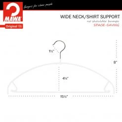 MAWA Euro Ultra Thin, 42-PTU, Pant Bar/Skirt Hook Hanger, White MAWA HANGERS 13 MAWA Euro Ultra Thin, 42-PTU, Pant Bar/Skirt Hook Hanger, White MAWA HANGERS