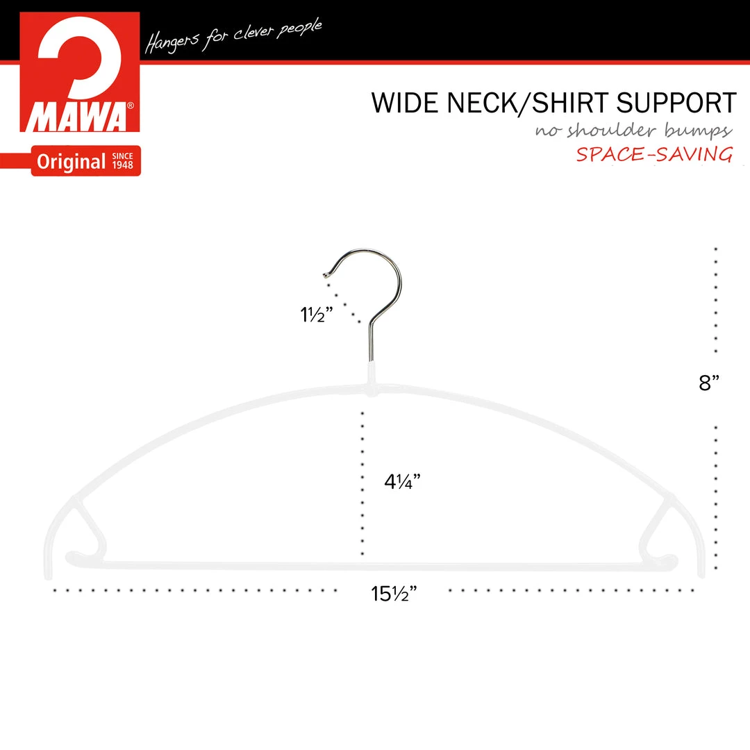 MAWA Euro Ultra Thin, 42-PTU, Pant Bar/Skirt Hook Hanger, White MAWA HANGERS 6 MAWA Euro Ultra Thin, 42-PTU, Pant Bar/Skirt Hook Hanger, White MAWA HANGERS