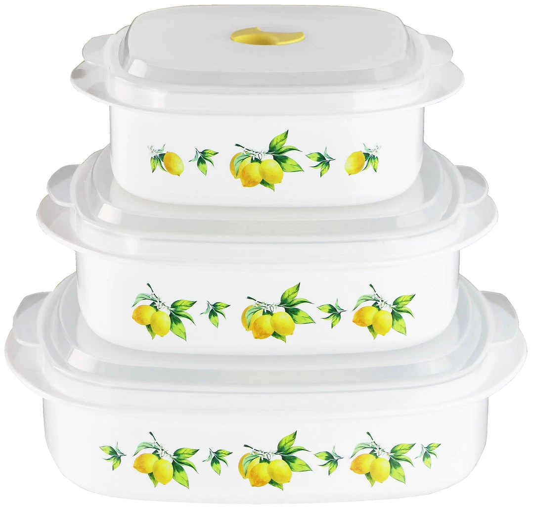 Reston Lloyd Ltd. Microwave Cookware & Storage Set, Fresh Lemons CALYPSO BASICS 3 Reston Lloyd Ltd. Microwave Cookware & Storage Set, Fresh Lemons CALYPSO BASICS