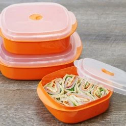 Reston Lloyd Ltd. Microwave Cookware & Storage Set, Orange CALYPSO BASICS