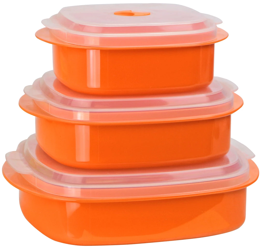 Reston Lloyd Ltd. Microwave Cookware & Storage Set, Orange CALYPSO BASICS 3 Reston Lloyd Ltd. Microwave Cookware & Storage Set, Orange CALYPSO BASICS