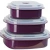 Reston Lloyd Ltd. Microwave Cookware & Storage Set, Plum 1 Reston Lloyd Ltd. Microwave Cookware & Storage Set, Plum