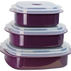 Reston Lloyd Ltd. Microwave Cookware & Storage Set, Plum