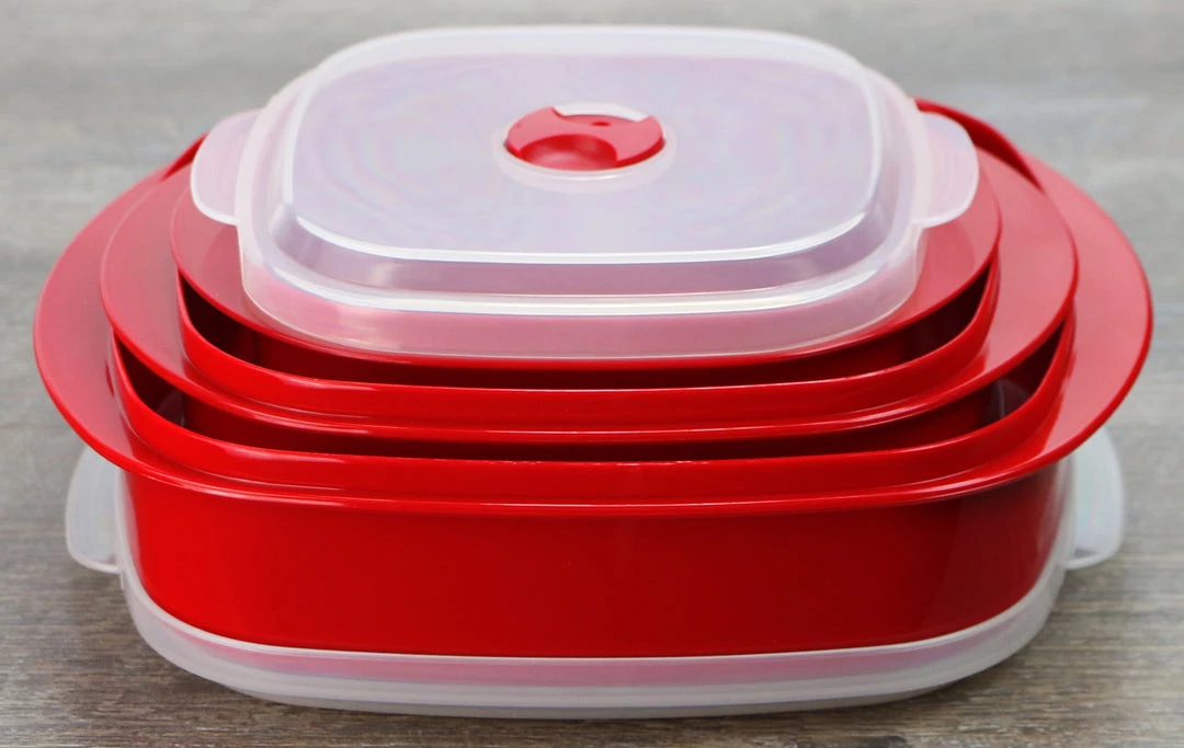 Reston Lloyd Ltd. Microwave Cookware & Storage Set, Red 5 Reston Lloyd Ltd. Microwave Cookware & Storage Set, Red