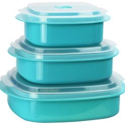 Reston Lloyd Ltd. Microwave Cookware & Storage Set, Turquoise CALYPSO BASICS