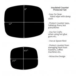 Reston Lloyd Ltd. Set Of 2, Insulated Counter Mat, White CALYPSO BASICS