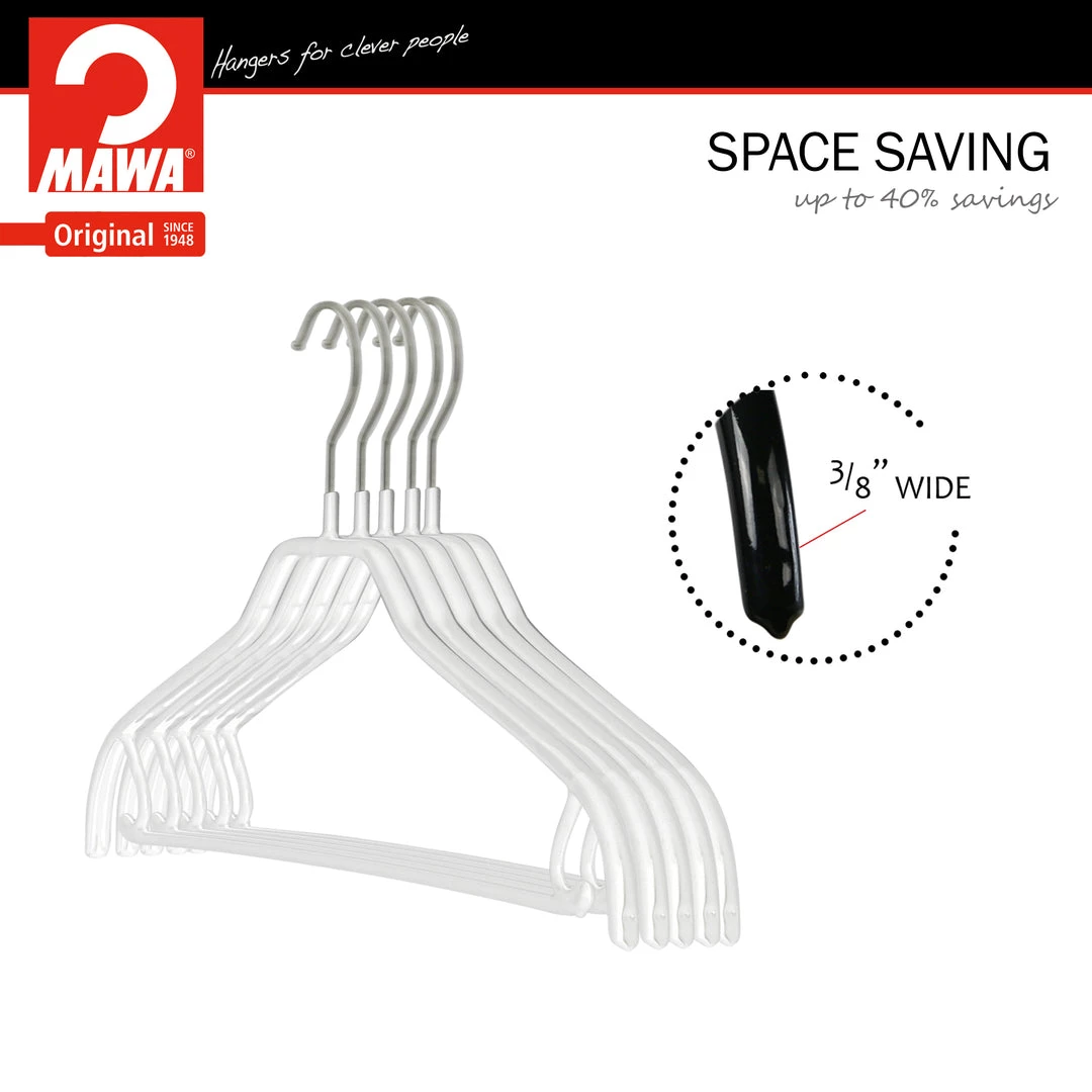 MAWA Silhouette, 41-FRS, Pant Bar/Skirt Hook Hanger, White 6 MAWA Silhouette, 41-FRS, Pant Bar/Skirt Hook Hanger, White
