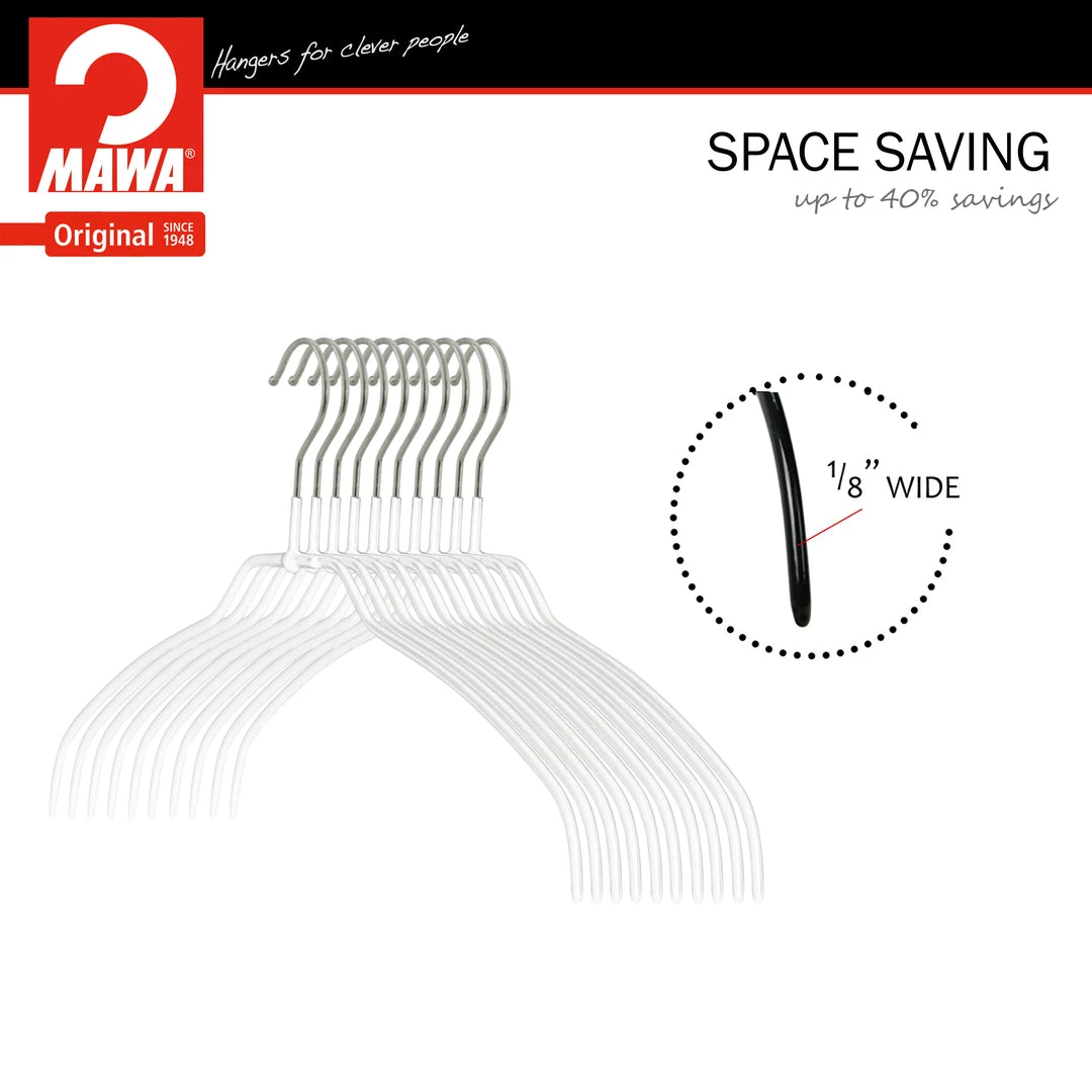 MAWA Silhouette Ultra Thin, 42-FT, Hanger, White MAWA HANGERS 6 MAWA Silhouette Ultra Thin, 42-FT, Hanger, White MAWA HANGERS