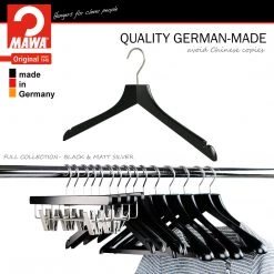 Reston Lloyd Metropolis Series, Bodyform Shirt With Shoulder Notches Hanger, Profi 45/RE, Black, Silver Hook Best In Wood 11 Reston Lloyd Metropolis Series, Bodyform Shirt With Shoulder Notches Hanger, Profi 45/RE, Black, Silver Hook Best In Wood