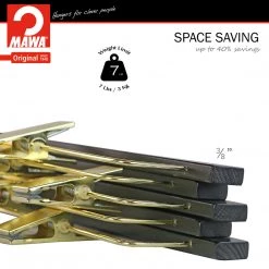 Reston Lloyd Best In Wood Metropolis Series, Pant & Skirt Hanger With Adjustable Clips, Trend 40D, Black, Gold Hook