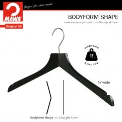 Reston Lloyd Metropolis Series, Bodyform Shirt With Shoulder Notches Hanger, Profi 45/RE, Black, Silver Hook Best In Wood 12 Reston Lloyd Metropolis Series, Bodyform Shirt With Shoulder Notches Hanger, Profi 45/RE, Black, Silver Hook Best In Wood