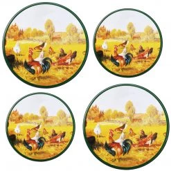 Reston Lloyd Ltd. CALYPSO BASICS Tin Burner Cover Set, Rooster