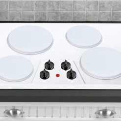 Reston Lloyd Ltd. Tin Burner Cover Set, White CALYPSO BASICS