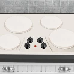 Reston Lloyd Ltd. Calypso Basics By Reston Lloyd, Tin Burner Cover Set, Plain Almond