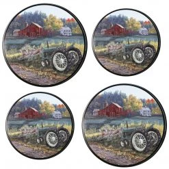Reston Lloyd Ltd. Tin Burner Cover Set, Morning Run CALYPSO BASICS