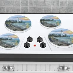 Reston Lloyd Ltd. CALYPSO BASICS Tin Burner Cover Set, A Perfect Day