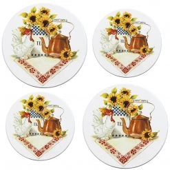 Reston Lloyd Ltd. CALYPSO BASICS Tin Burner Cover Set, Rooster & Cooper Kettle
