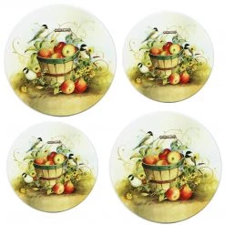 Reston Lloyd Ltd. Tin Burner Cover Set, Chickadees