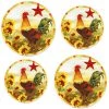 Reston Lloyd Ltd. Tin Burner Cover Set, Morning Rooster